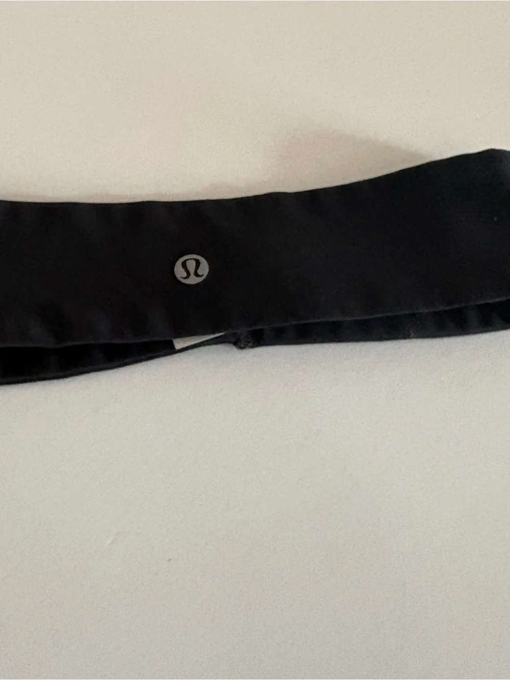 lululemon athletica Black Headband with Reflective Logo, one size